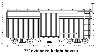 23' extended height boxcar plan