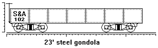 plan for a steel gondola conversion from a Bachmann N scale car, see rolling stock page